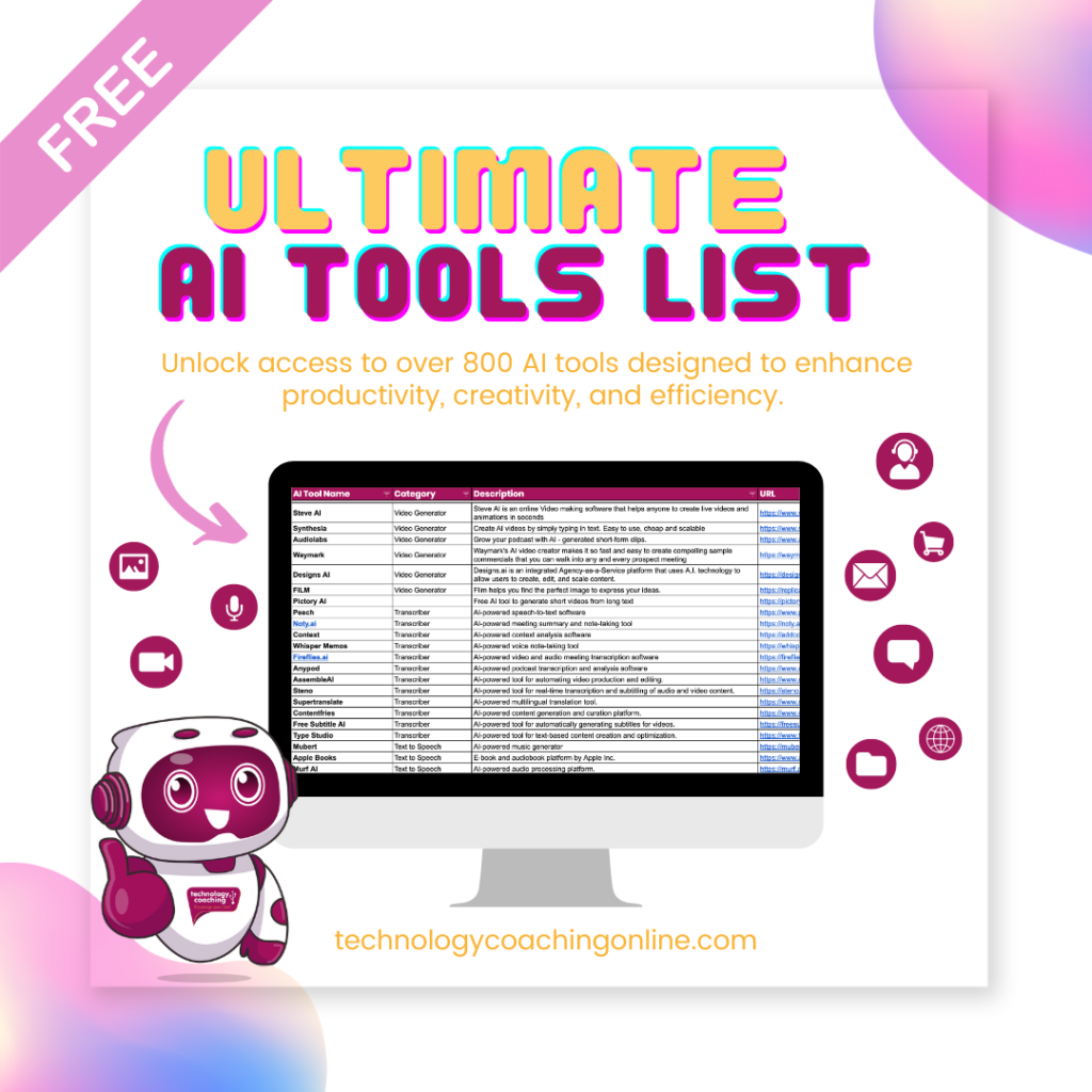 Technology Coaching Ultimate AI Tools List Product Image