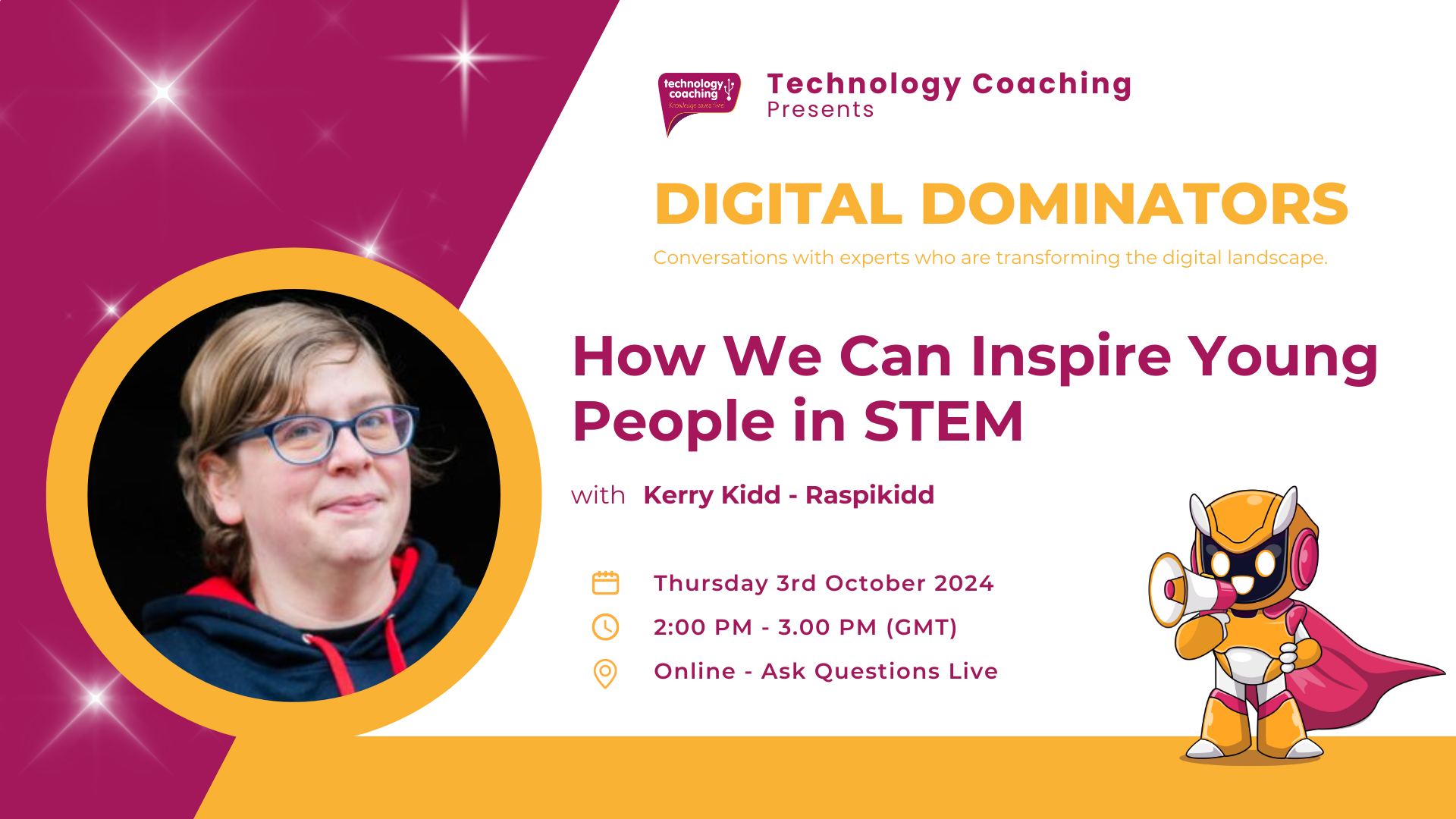 How We Can Inspire Young People in STEM Digital Dominators Event Front Image