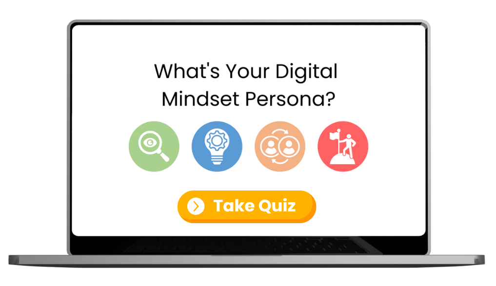 Digital Mindset Framework Mockup computer Quiz Example Image