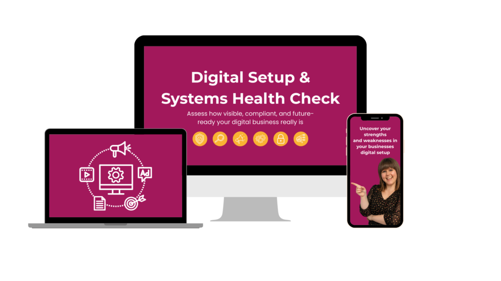 Not sure if your digital setup is helping or hindering your business? This free Health Check gives you a clear view of what’s working, where the gaps are, and what to focus on next.