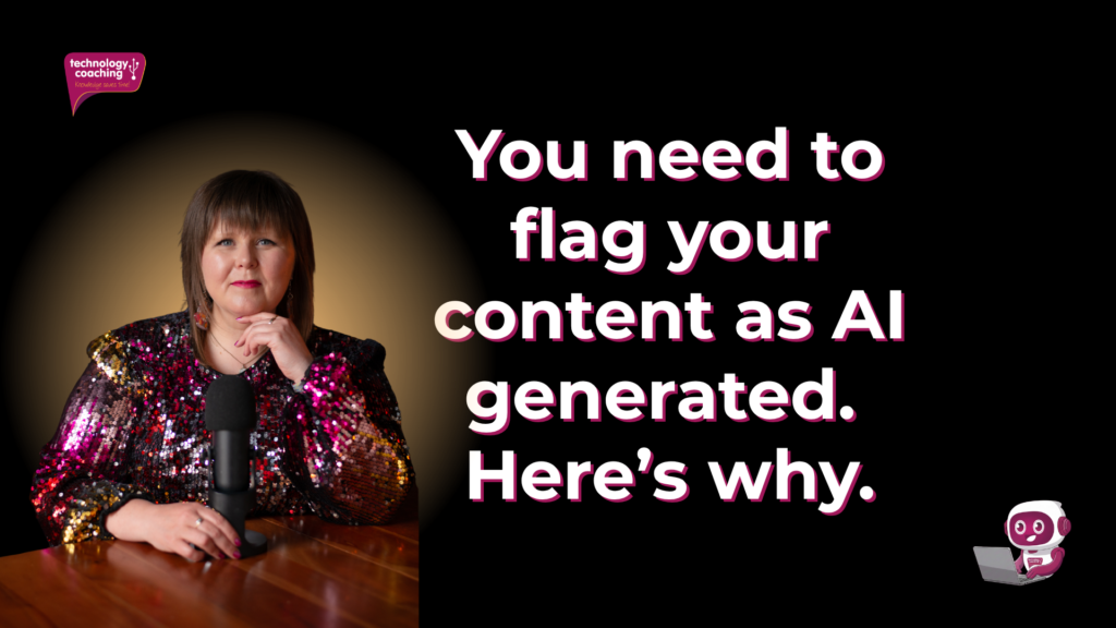 Blog - you need to flat your content as AI generated. Here's why. August 17th.